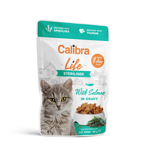 Calibra Cat Life Pouch Sterilised Salmon 28x85g