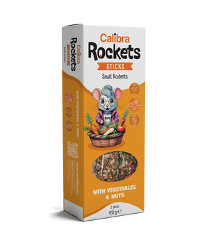 Calibra Rockets Sticks Small Rodents Vegetable & Nut 120g